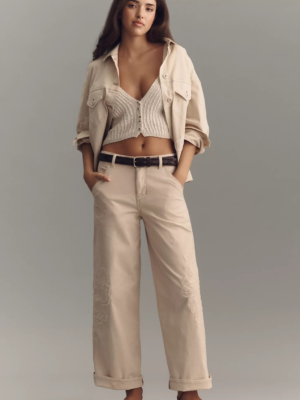 NWT! Pilcro Mason Novelty High Rise Wide Leg Pants